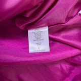 New York & Company Womens Magenta Double-Breasted Trench Coat Size L