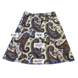 Zara Woman Multi-Color Cotton Blend Paisley Pattern A-Line Skirt Medium Size M