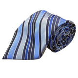 Jones New York Mens Blue Striped Silk Tie Diagonal Classic Pattern Business 58