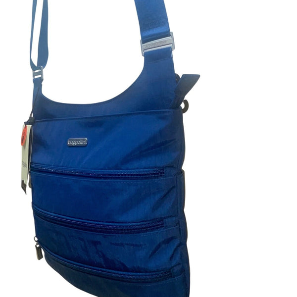 Baggallini Women’s Blue Nylon RFID-Blocking Adjustable Strap Crossbody Bag