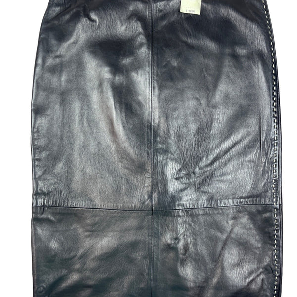 Banana Republic Black Leather Tube Skirt Szize 2 (EU 32) - NWT