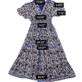 Max Studio Womens Navy Floral Maxi Dress Stretch Lightweight Summer  Sz 1X