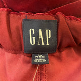GAP Red Velvet Pants Size 10 Petite Made In Indonesia New