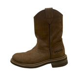 Brazos Mens Brown Leather Pull-On Slip-Resistant Sole Western Boots Size 7M