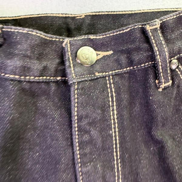 Gloria Vanderbilt Womens Black Cotton Denim Jeans Straight Leg Size 11