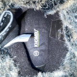 Khombu Women’s Black Leather Faux Fur Winter Buckle Accent Ankle Boots Size 8M