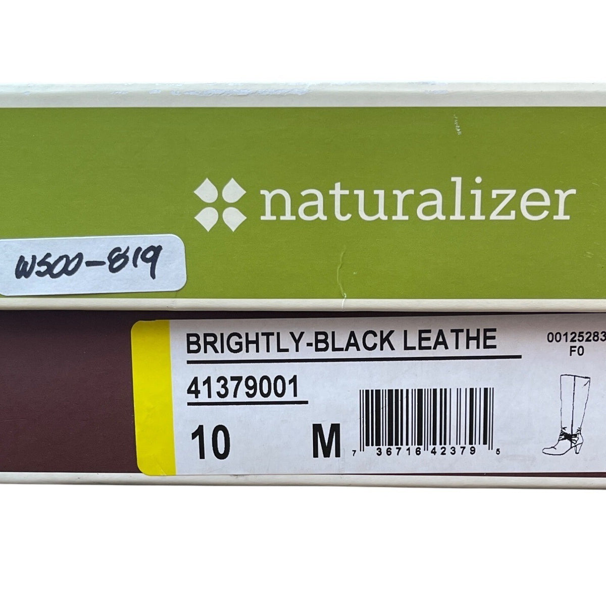 Naturalizer Womens Black Knee-High Leather Boots Size 10M - New with box
