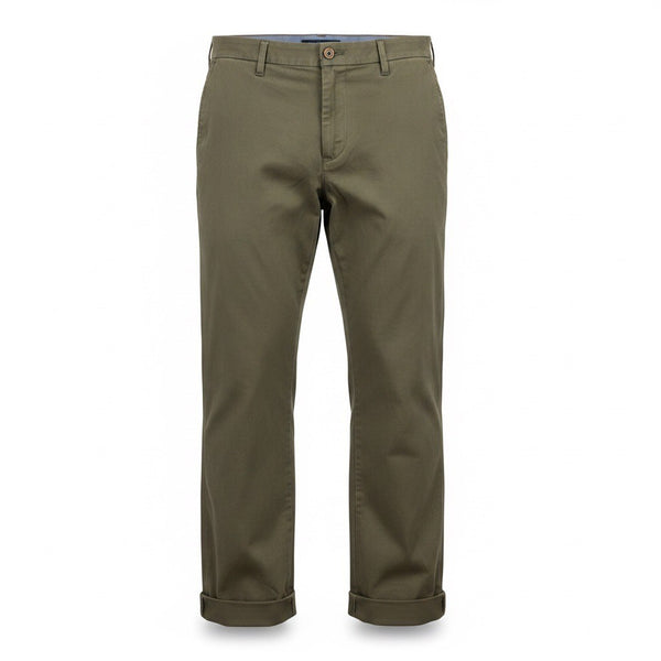 Tommy Hilfiger Womens Olive Cotton Stretch Chinos Pants  Straight Cut Size 16