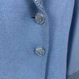 St. John Womens Light Blue Set Blazer Size 6 & Skirt Size 10