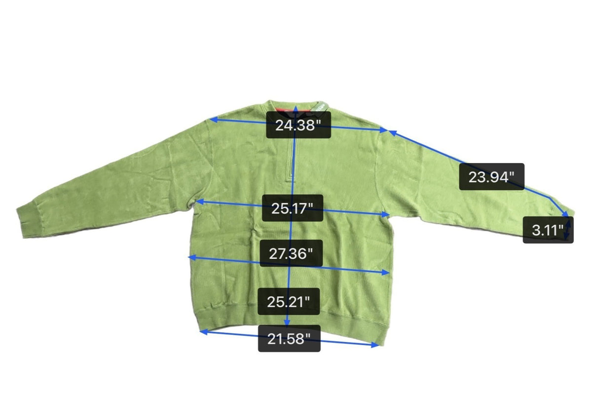 Orvis Mens Sage Supersoft Zipneck Sweatshirt With Ribbed Trim Size XXL