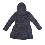 Tommy Hilfiger Womens Black Hooded Puffer Coat Water Resistant Belted Size XL