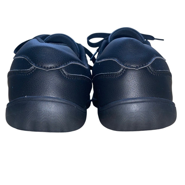 Relxfeet Men’s Black Faux Leather Lace-Up Barefoot Casual Sneakers Size 44