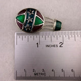 Silver Tone Womens Enamel Hot Air Balloon Brooch Pin Multicolor Elegant Design