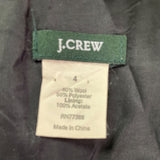 J.Crew Womens Black Wool-Blend Ruffled Halter Midi Dress  Elegant & Lined Size 4