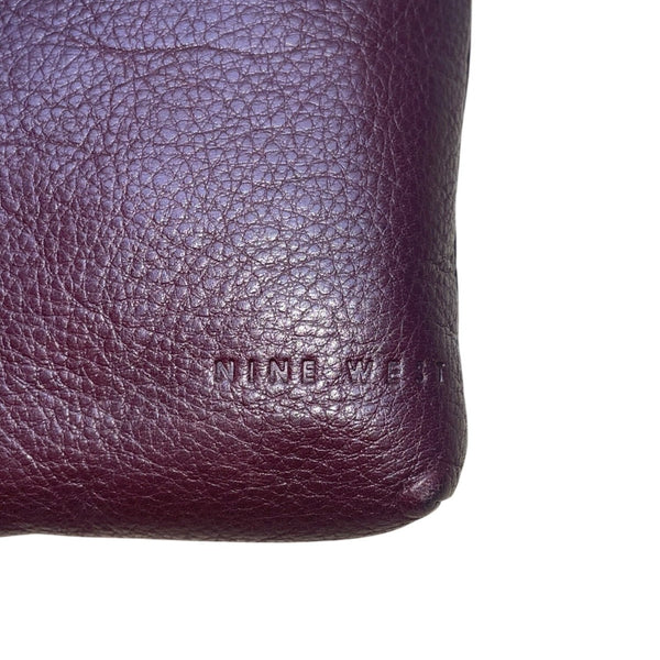 Nine West Women’s Purple Faux Leather Strapped Zipper Closure Crossbody Bag