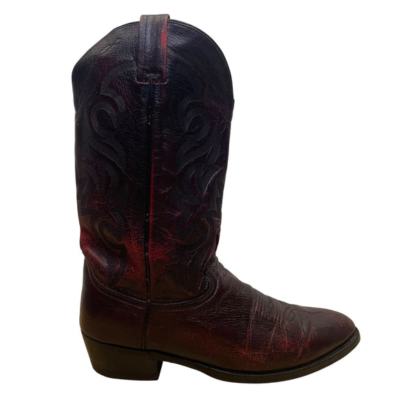 Dan Post Men’s Red Leather Embroidered Details #2112 Western Boots Size 11 M