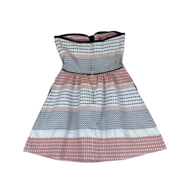 Ella Moss Women's Multicolor Strapless  and A-Line Mini Dress Sz M