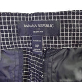 Banana Republic Womens Black & White Slim Fit Checkered Pants Size Petite 0