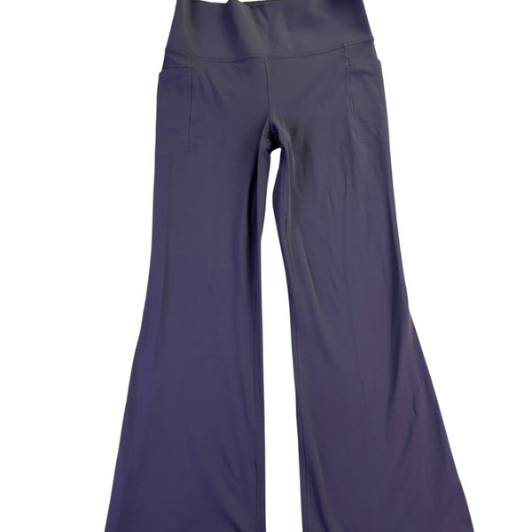 Athleta Womens Gray Salutation Stash Flare Pants With Pockets Size L