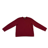 Eddie Bauer Mens Red Wool Crewneck Pullover Sweater Knit Long Sleeve Size L