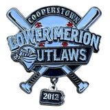Lower Merion Outlaws Cooperstown 2012 Baseball Trading Pin With Dangle & Dual Cr