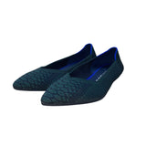 Rothys Women’s Green Blue Knit Pointed Toe Ballet Flats Size 5.5