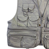Crystal River Mens Beige Utility Fishing Vest Multi-Pocket Durable Design Sz M