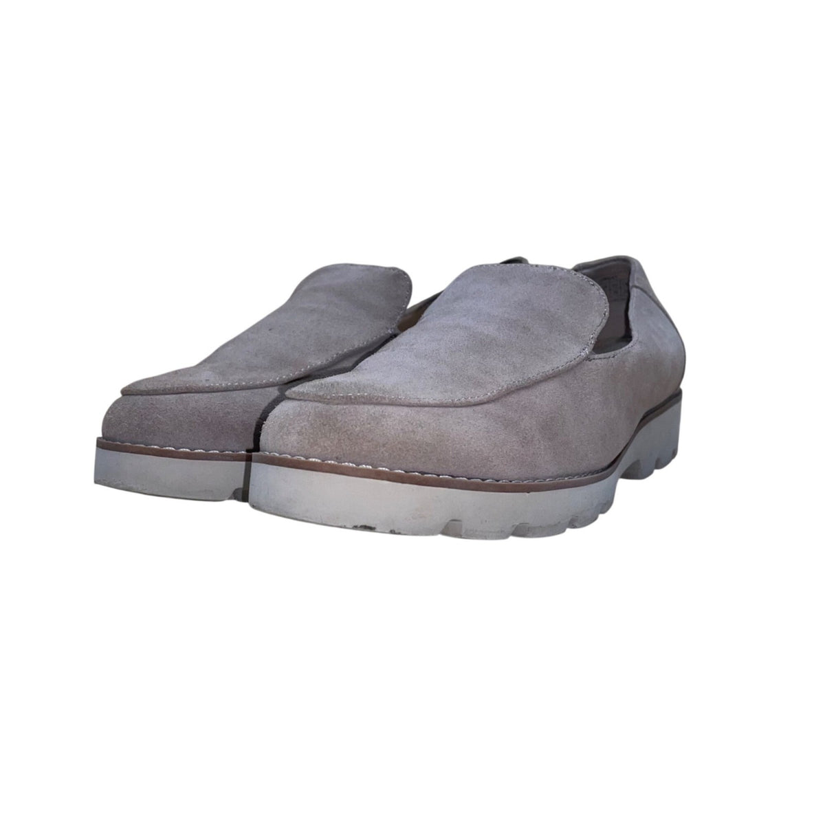 Women’s Taupe Suede Comfort Lug Sole Slip-On Kensley Loafers Size 7.5