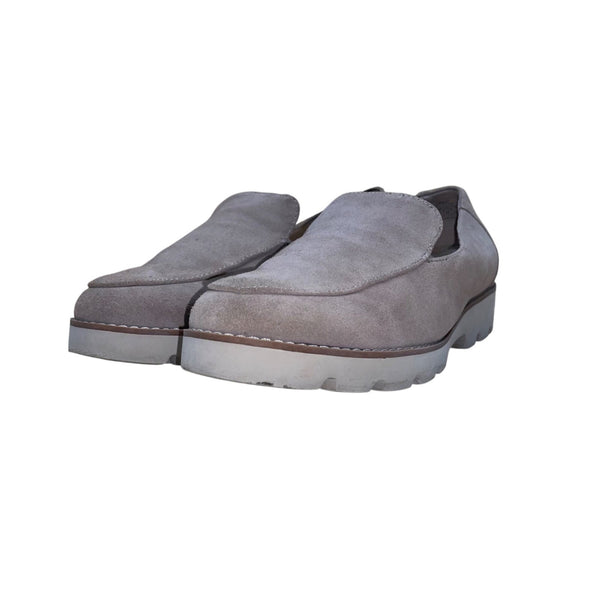 Women’s Taupe Suede Comfort Lug Sole Slip-On Kensley Loafers Size 7.5
