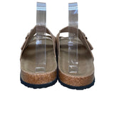 Yo Ki Women’s Rose Gold Metallic Double Buckle Cork Footbed Gian Sandals Sz 8.5