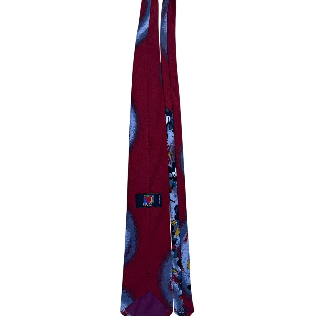 Mickey Unlimited Mens Red Mickey Mouse Cartoon Necktie Vintage Fun Design