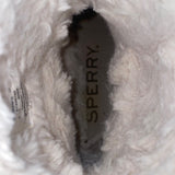Sperry Womens Gray Leather & Wool White Faux Shearling-Lined Winter Boots Sz 10M