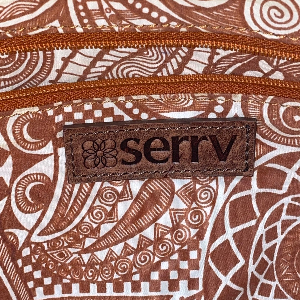 Serrv Women’s Brown Leather Timeless Design With Double Handles Tote Bag