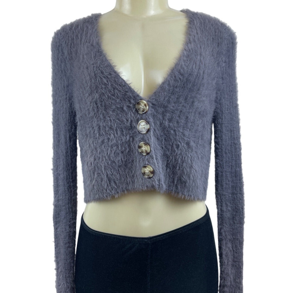 Sky and Sparrow Women’s Grey Cardigan Sweater Sz S