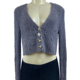 Sky and Sparrow Women’s Grey Cardigan Sweater Sz S