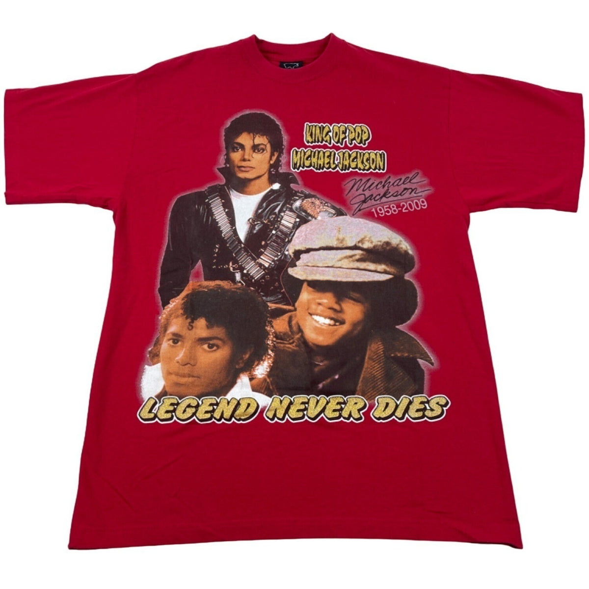 Hippo Women's Michael Jackson Red T-Shirt Sz L