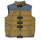 Columbia Mens Blue & Brown Puffer Vest Winter Outerwear Quilted Zip-Up Size L