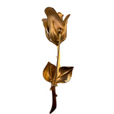 Giovanni Womens Gold Tone Rose Flower Brooch Pin Elegant Vintage Design Signed