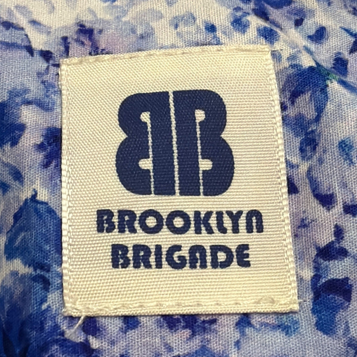 Brooklyn Brigade Mens Blue Cotton/Spandex Floral Short Sleeve Shirt Size M - New