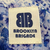 Brooklyn Brigade Mens Blue Cotton/Spandex Floral Short Sleeve Shirt Size M - New