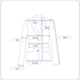 Womens Black Buttoned Blazer Jacket With Pockets Size M