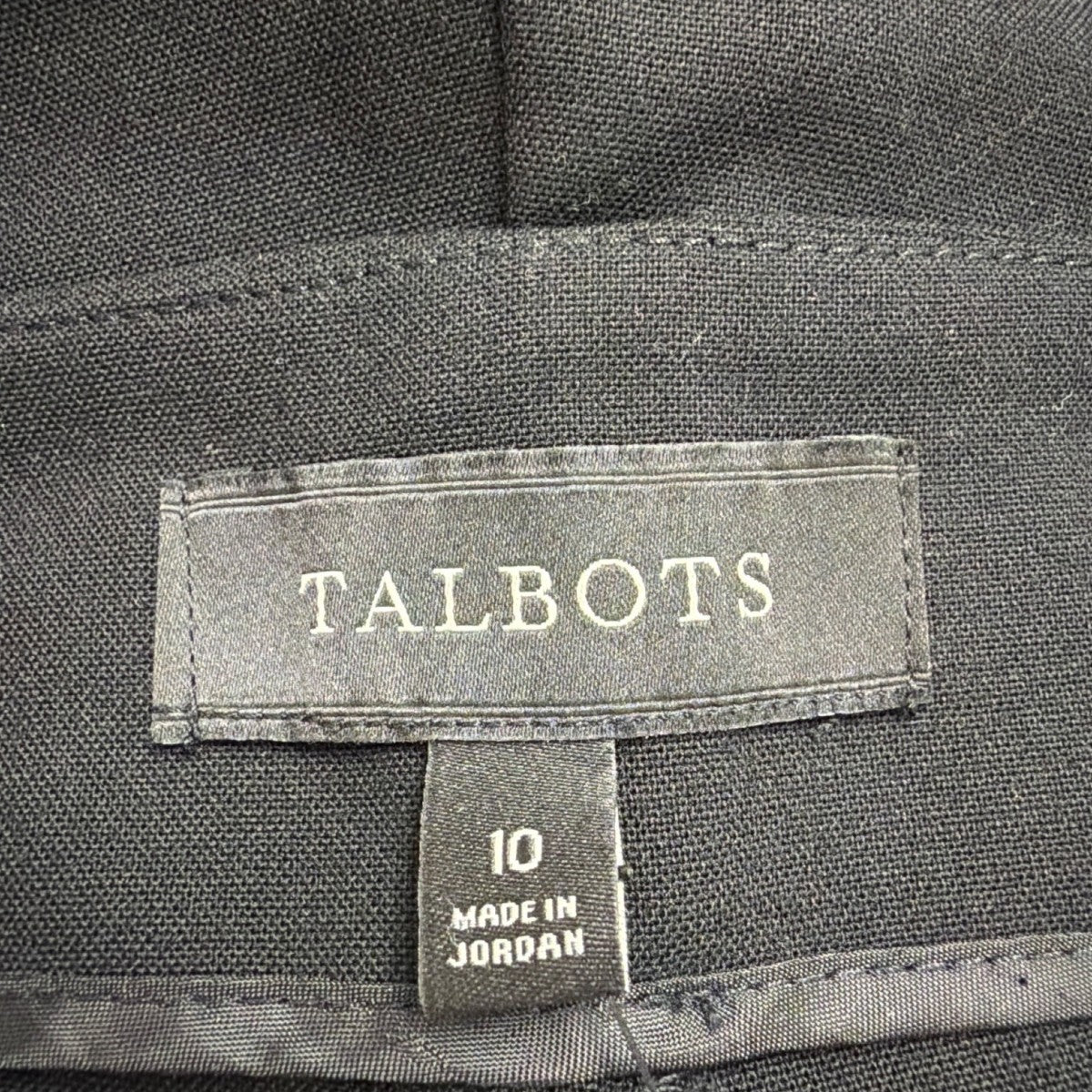 Talbots Womens Black Polyester/Rayon Straight-Leg Hollywood Pants Size 10