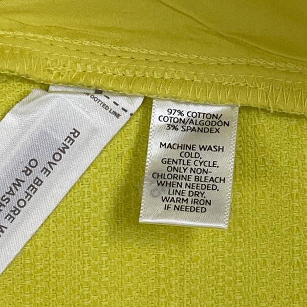 Loft Women's Neon Yellow Knee Length Pencil Skirt Sz 4
