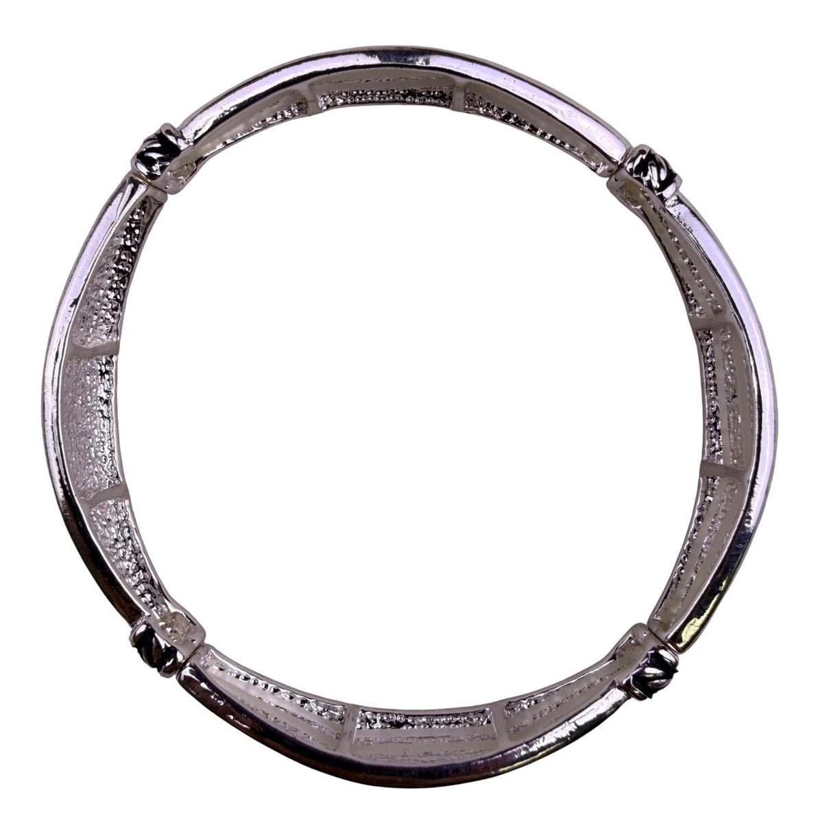 Fashion Leader Womens Silver Tone Equestrian Horse Bangle Bracelet 