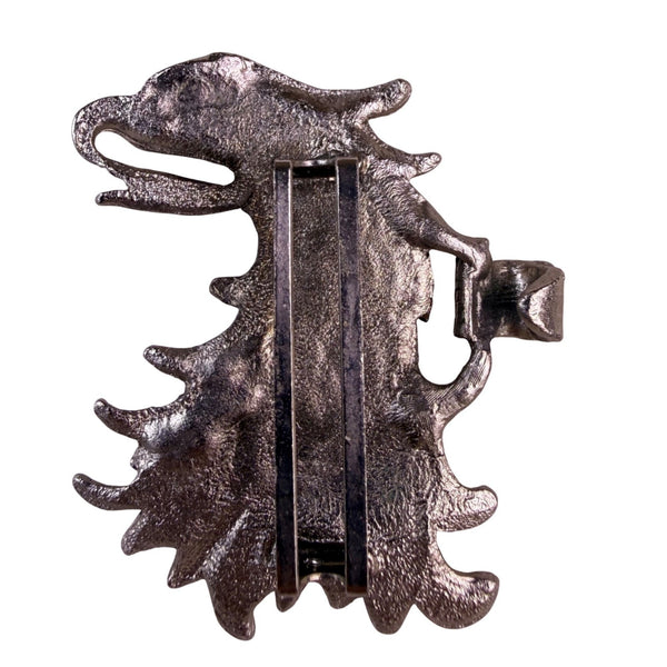 Vintage Eagle Silver Tone Metal Belt Buckle Unique Feather Textured Design