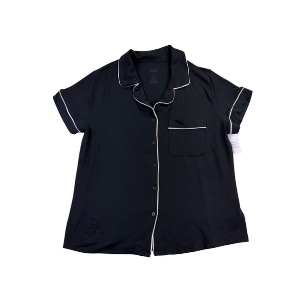 Auden Womens Black Modal Spandex Sleepwear Pajama Set Size L