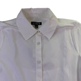 J. Crew Womens White Cotton Short-Sleeve Button-Up Ruffle Hem Dress Size S