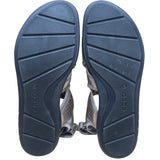 Ecco Women’s Metallic Gray Leather Adjustable Strap Open Toe Sandals Size 39
