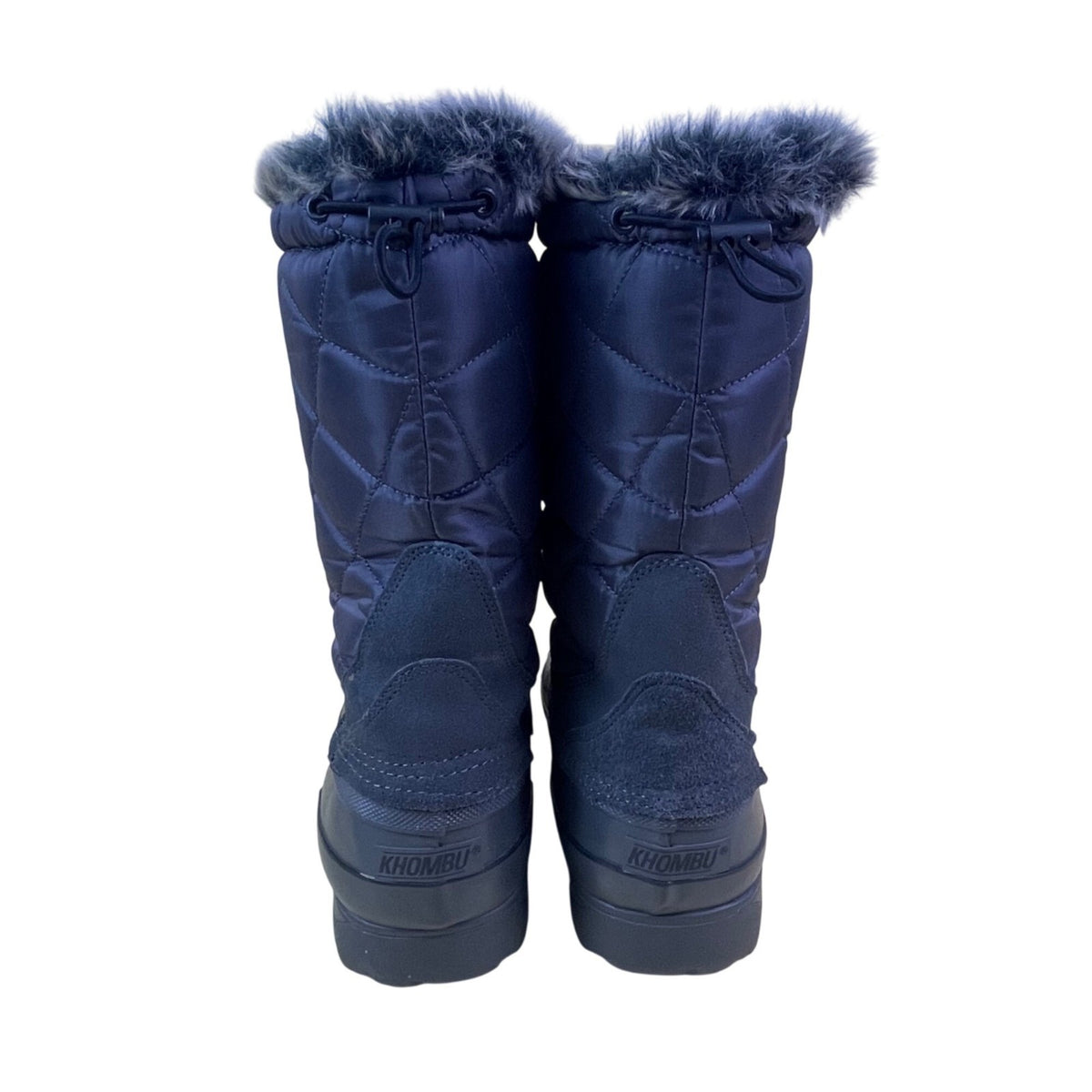 Khombu Women’s Gray Quilted Faux Fur Lined Zippered Winter Snow Boots Size 10M