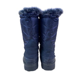 Khombu Women’s Gray Quilted Faux Fur Lined Zippered Winter Snow Boots Size 10M
